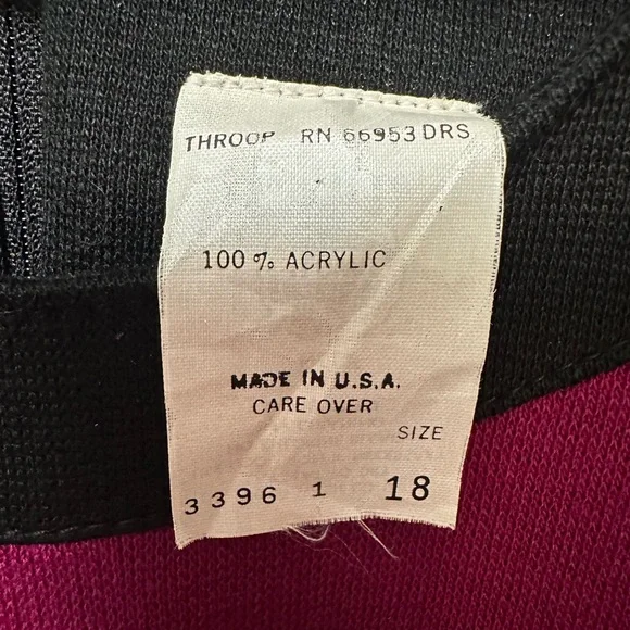 NWT Vintage Leslie Fay Colorblock Dress with Gold Button Accents - Picture 5 of 11